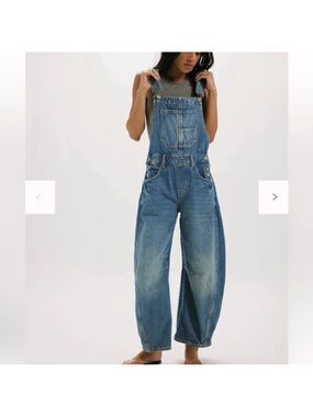 NOT FOR SALE
Free People Good Luck Barrel Overalls NWT XL Wide Leg Baggy Denim